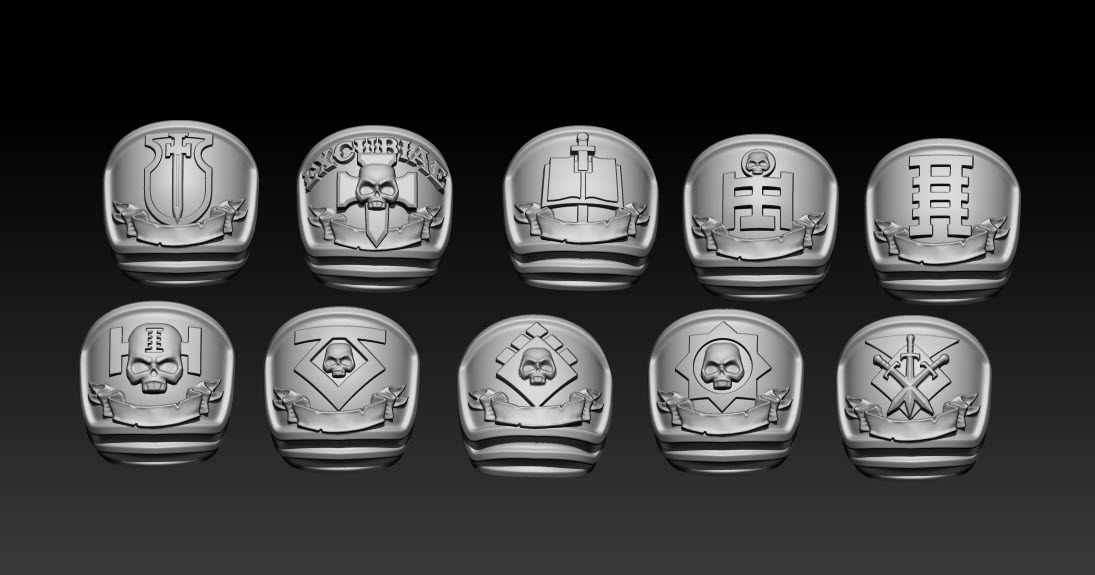 Silver Wardens Exterminatus Shoulder Pads and Tilt Shields